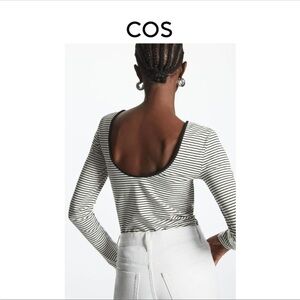 COS Black and White Backless Long Sleeve